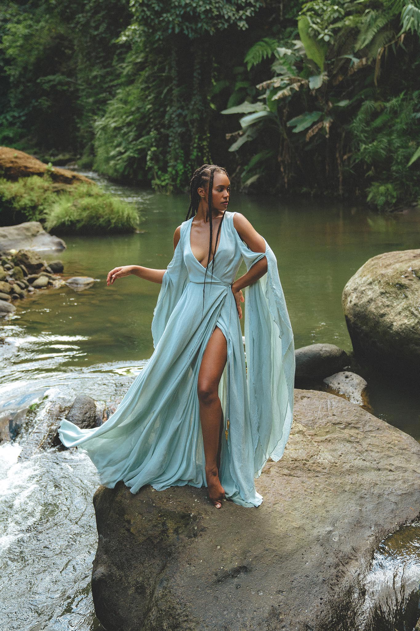 Step Out in Style with Aya Sacred Wear's Light Cotton Formal Wrap Dress