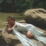 Look Lovely and Feel Fresh in Aya Sacred Wear's Light Cotton Formal Wrap Dress