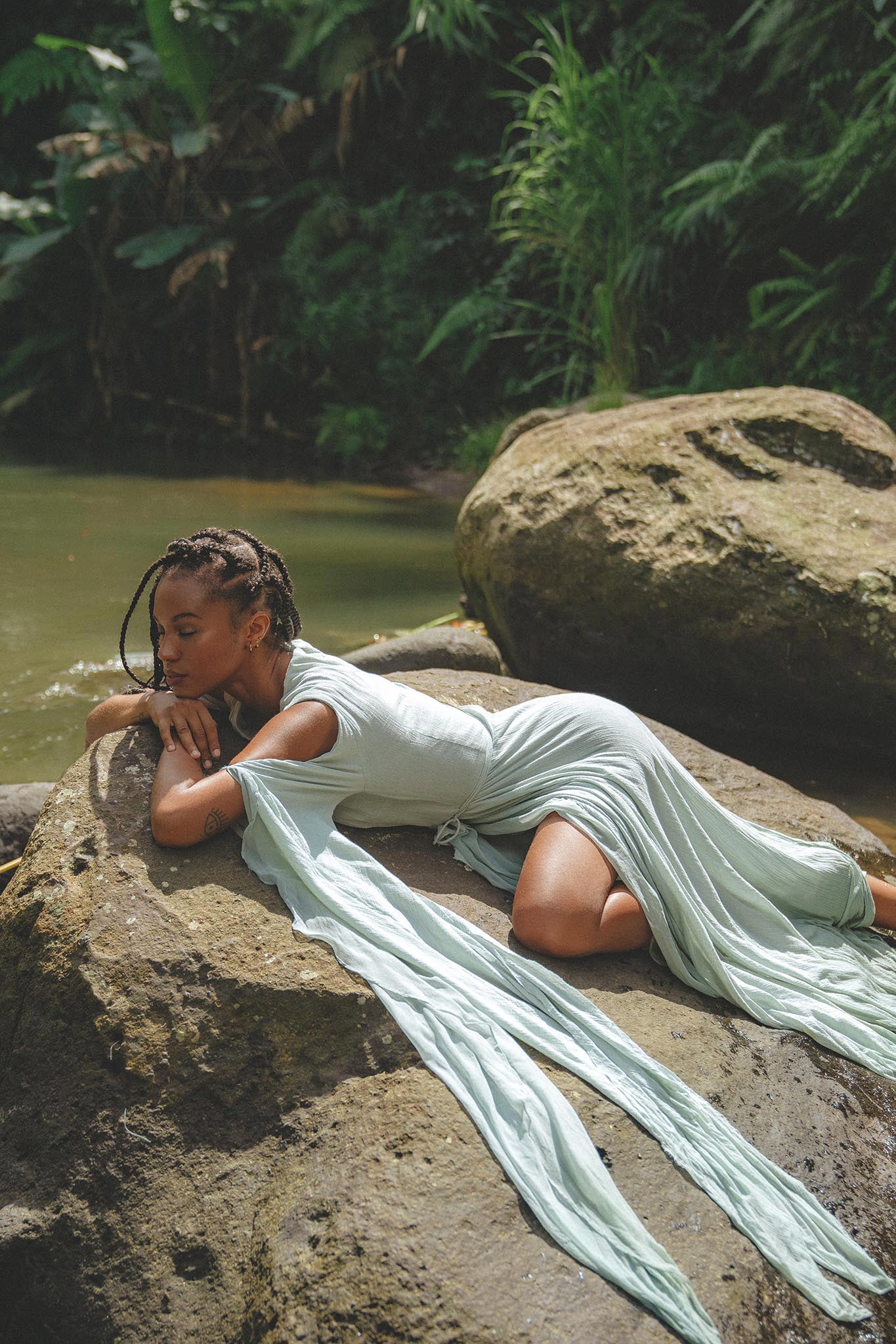 Look Lovely and Feel Fresh in Aya Sacred Wear's Light Cotton Formal Wrap Dress