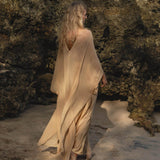Mahadevi Dress Inka Gold – Pure Silk Chiffon Goddess Gown - AYA Sacred Wear