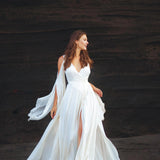 Makosh Goddess Dress • Off - White Organic Wedding Dress • Multiway Boho Wrap Dress - AYA Sacred Wear