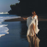 Makosh Goddess Dress • Off - White Organic Wedding Dress • Multiway Boho Wrap Dress - AYA Sacred Wear