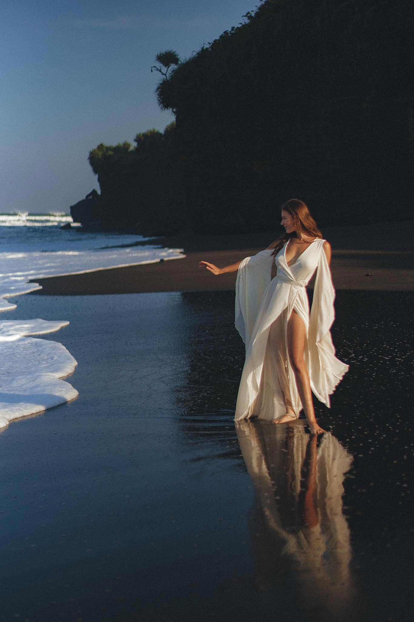 Makosh Goddess Dress • Off - White Organic Wedding Dress • Multiway Boho Wrap Dress - AYA Sacred Wear