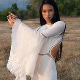 Mandara Dress in Ivory Colour – Organic Boho Wedding Dress - AYA Sacred Wear