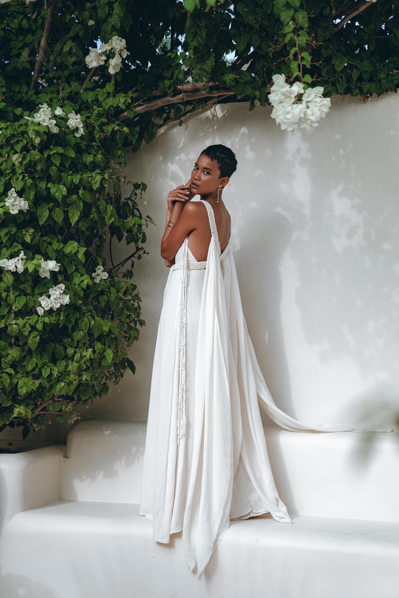 Boho Wedding Dress, Beach Wedding Dress, Off-White Multiway Dress - AYA Sacred Wear