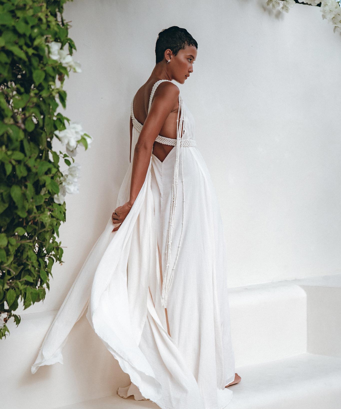 Boho Wedding Dress, Beach Wedding Dress, Off-White Multiway Dress - AYA Sacred Wear