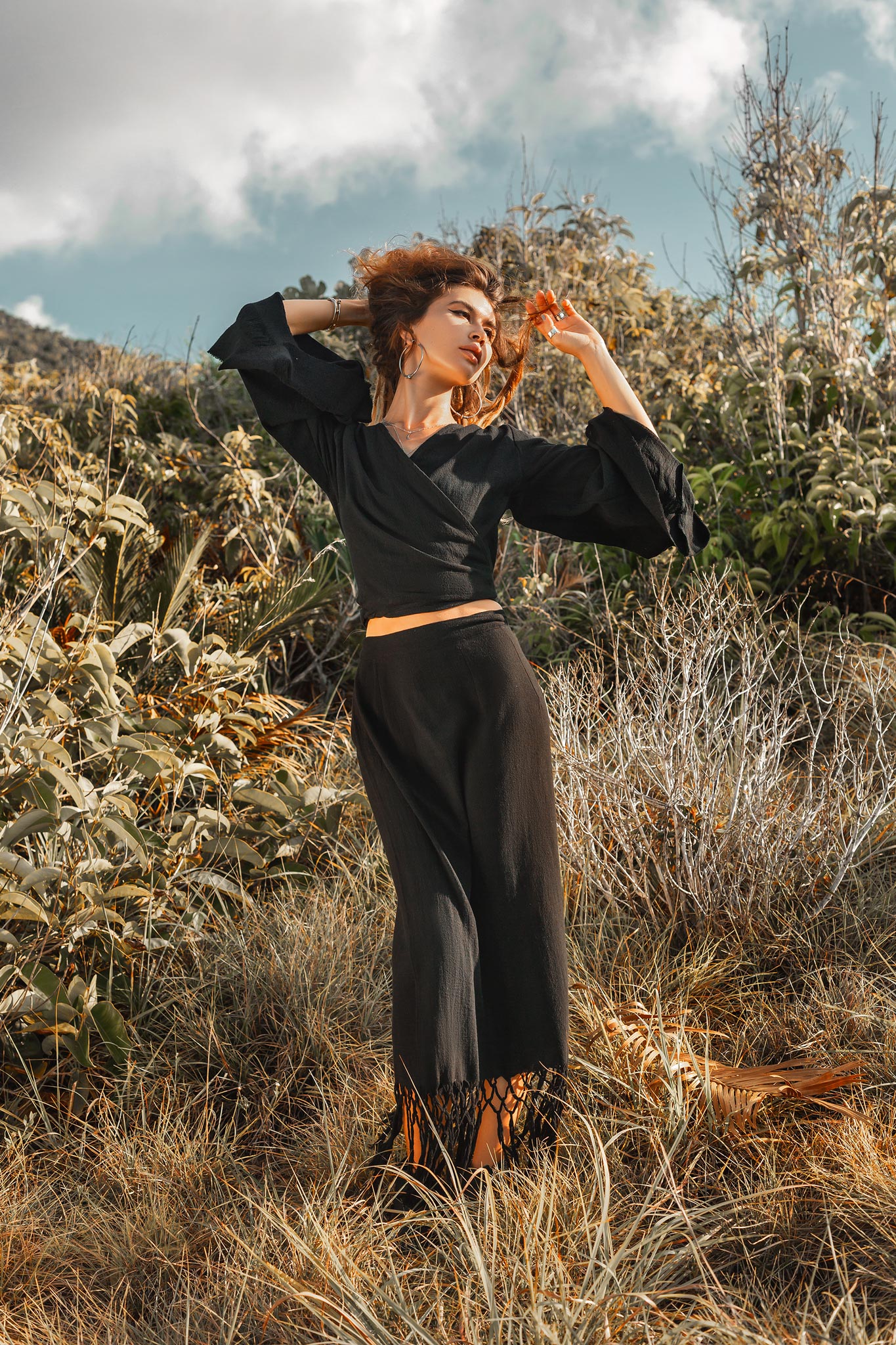 Wrap Maxi Skirt, Boho Maxi Skirt, Wrap Around Skirt - AYA Sacred Wear