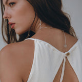 Off-White Simple Boho Wedding Dress - AYA Sacred Wear