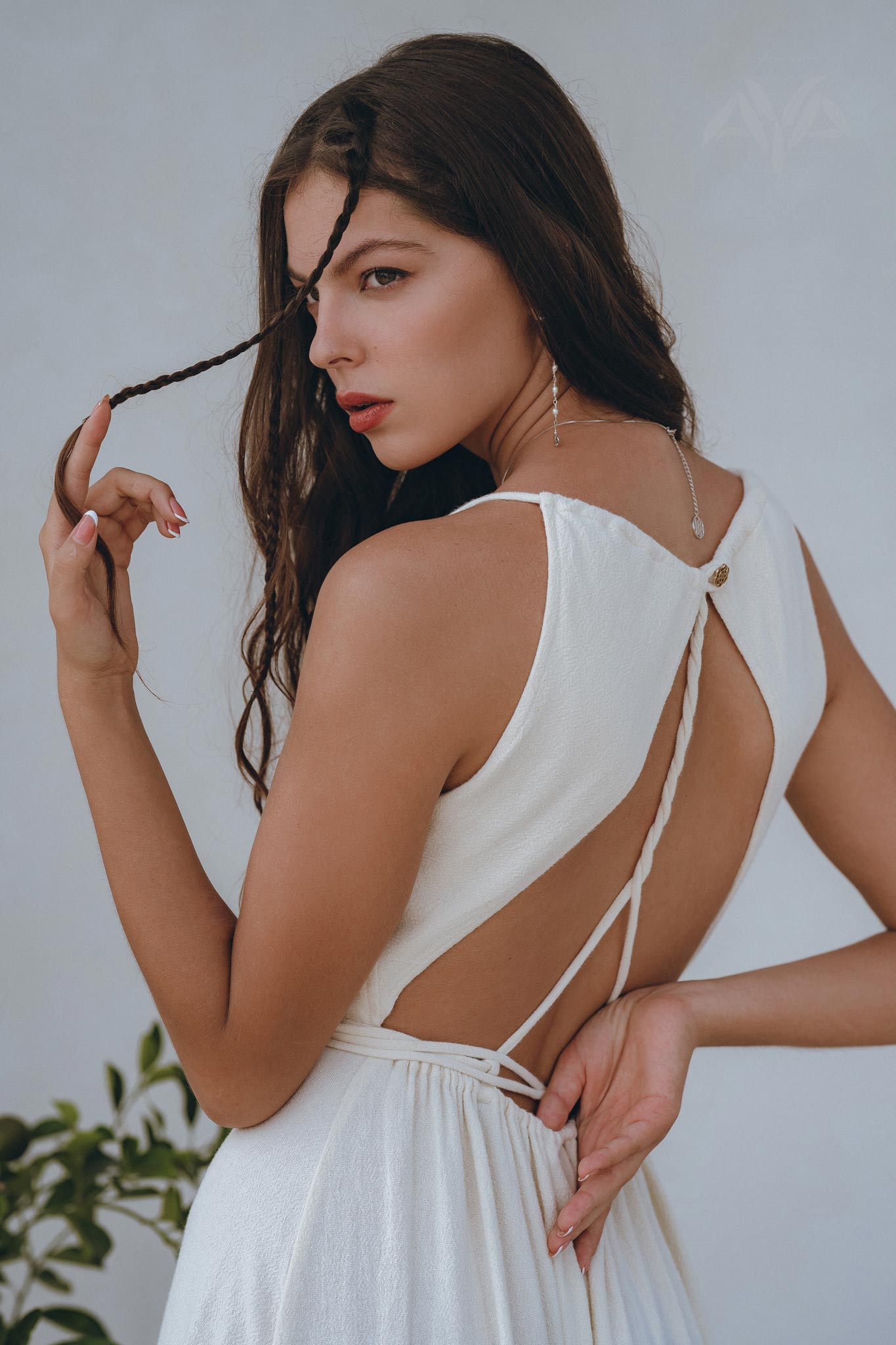 Off-White Simple Boho Wedding Dress - AYA Sacred Wear