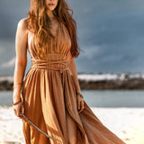 Ochre Greek Goddess Dress - AYA Sacred Wear