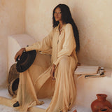 Ochre Kannika Shirt Dress • Light Cover Up Buttoned Dress • Multiway Button Down Dress - AYA Sacred Wear