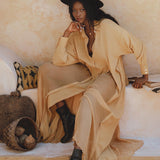 Ochre Kannika Shirt Dress • Light Cover Up Buttoned Dress • Multiway Button Down Dress - AYA Sacred Wear