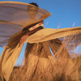 Ochre Makosh Goddess Dress • Fairy Wings Dress • Light Cotton Formal Dress - AYA Sacred Wear