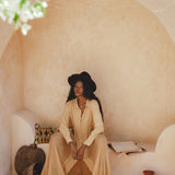 Be the envy of your friends in the Ochre Boho Shirt Dress by Aya Sacred Wear