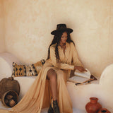 This Ochre Boho Shirt Dress by Aya Sacred Wear is the perfect wardrobe staple