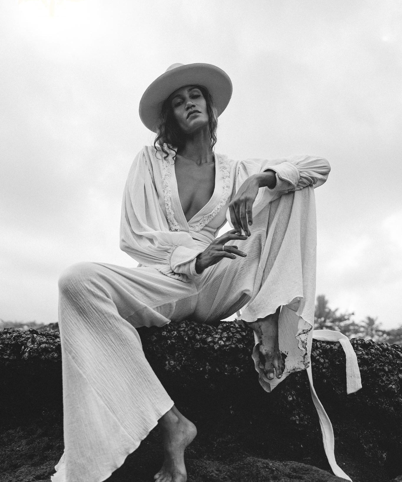 Off White Adjustable Pants • Casual Wide Boot Trousers • Cocktail Summer Pants - AYA Sacred Wear