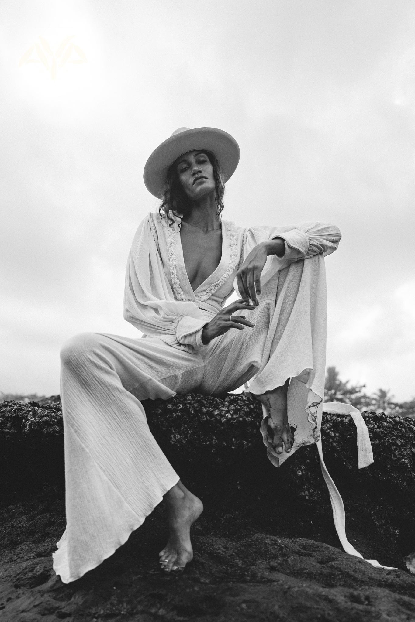Off White Adjustable Pants • Casual Wide Boot Trousers • Cocktail Summer Pants - AYA Sacred Wear