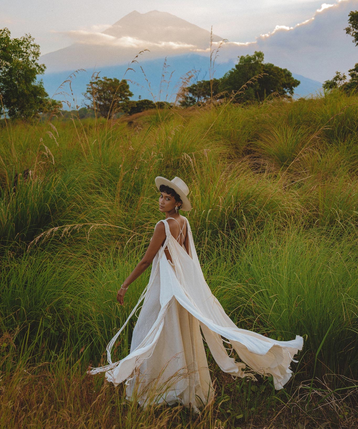 Off White Athena Cape • Bohemian Macrame Robe for Women • Boho Braided Cape Dress - AYA Sacred Wear