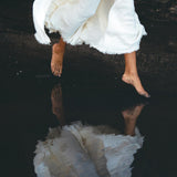 Off White Bhakti Dress • Bridal Hand Embroidered Dress • Organic Wedding Dress - AYA Sacred Wear