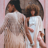 Off White Bhakti Dress • Bridal Hand Embroidered Dress • Organic Wedding Dress - AYA Sacred Wear