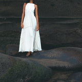 Off White Bhakti Dress • Bridal Hand Embroidered Dress • Organic Wedding Dress - AYA Sacred Wear