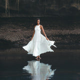 Off White Bhakti Dress • Bridal Hand Embroidered Dress • Organic Wedding Dress - AYA Sacred Wear