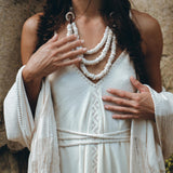 Off - White Boho Dress • Goddess Dress • Simple Wedding Dress - AYA Sacred Wear