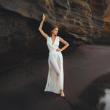 Off - White Boho Jumpsuit Women • Peace Silk & Cotton Romper for Women - AYA Sacred Wear