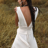 Off - White Boho Jumpsuit Women • Peace Silk & Cotton Romper for Women - AYA Sacred Wear