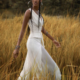 Off - White Boho Jumpsuit Women • Peace Silk & Cotton Romper for Women - AYA Sacred Wear