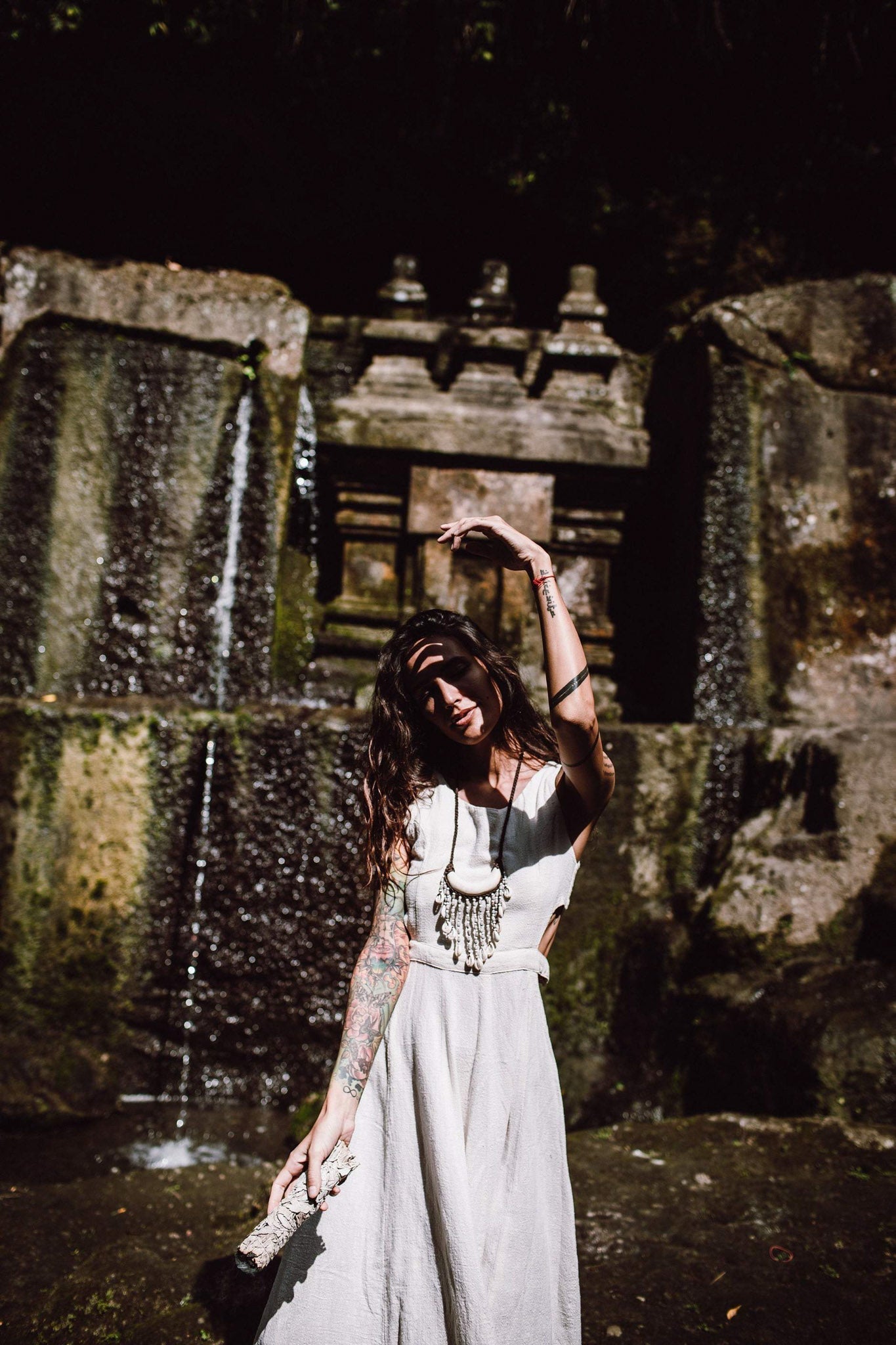 Long Boho Simple Wedding Dress - AYA Sacred Wear