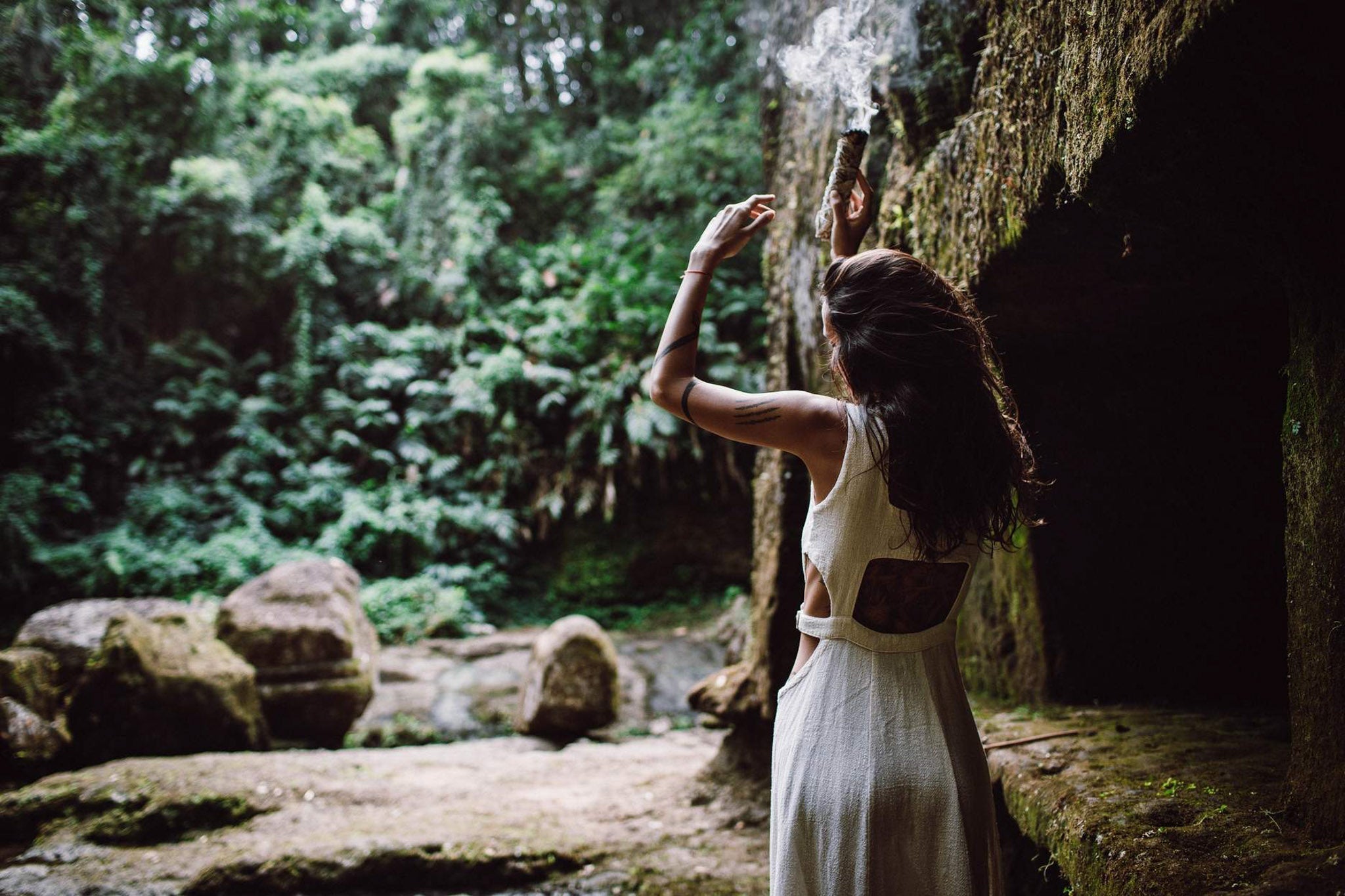 Long Boho Simple Wedding Dress - AYA Sacred Wear