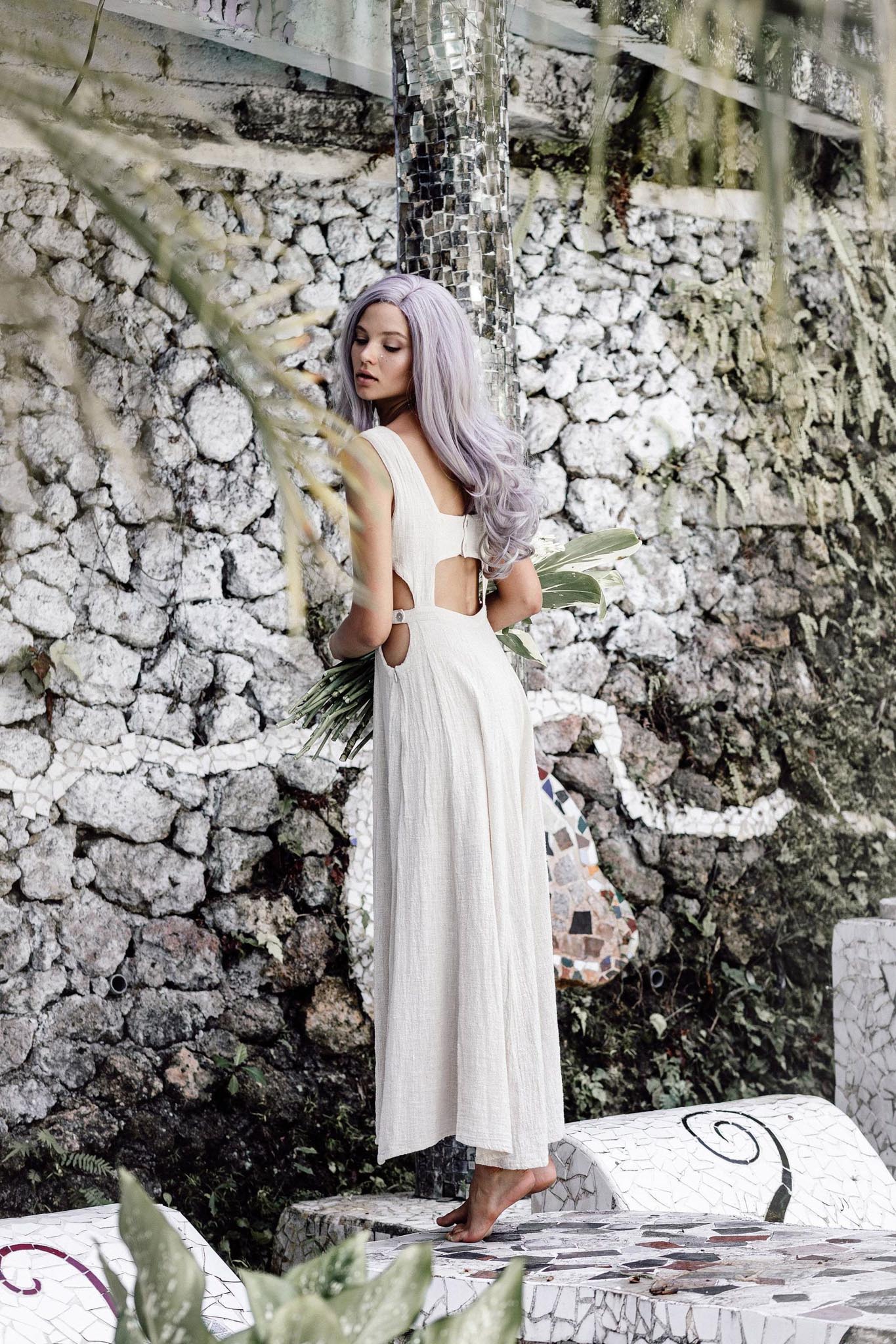 Long Boho Simple Wedding Dress - AYA Sacred Wear