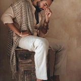 Off - White Classic Linen Pants for Men - AYA Sacred Wear