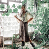 Off - White Hand Loomed Raw Cotton Top - AYA Sacred Wear