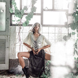 Off - White Hand Loomed Raw Cotton Top - AYA Sacred Wear