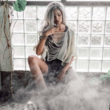 Off - White Hand Loomed Raw Cotton Top - AYA Sacred Wear