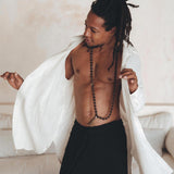 Off - White Handwoven Cotton Oversized Shirt for Men - AYA Sacred Wear