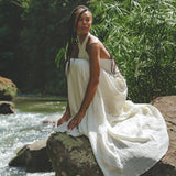 Off - White Harmonia Dress • Bohemian Back Laces Dress • Bridesmaid Wedding Dress - AYA Sacred Wear