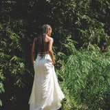 Off - White Harmonia Dress • Bohemian Back Laces Dress • Bridesmaid Wedding Dress - AYA Sacred Wear