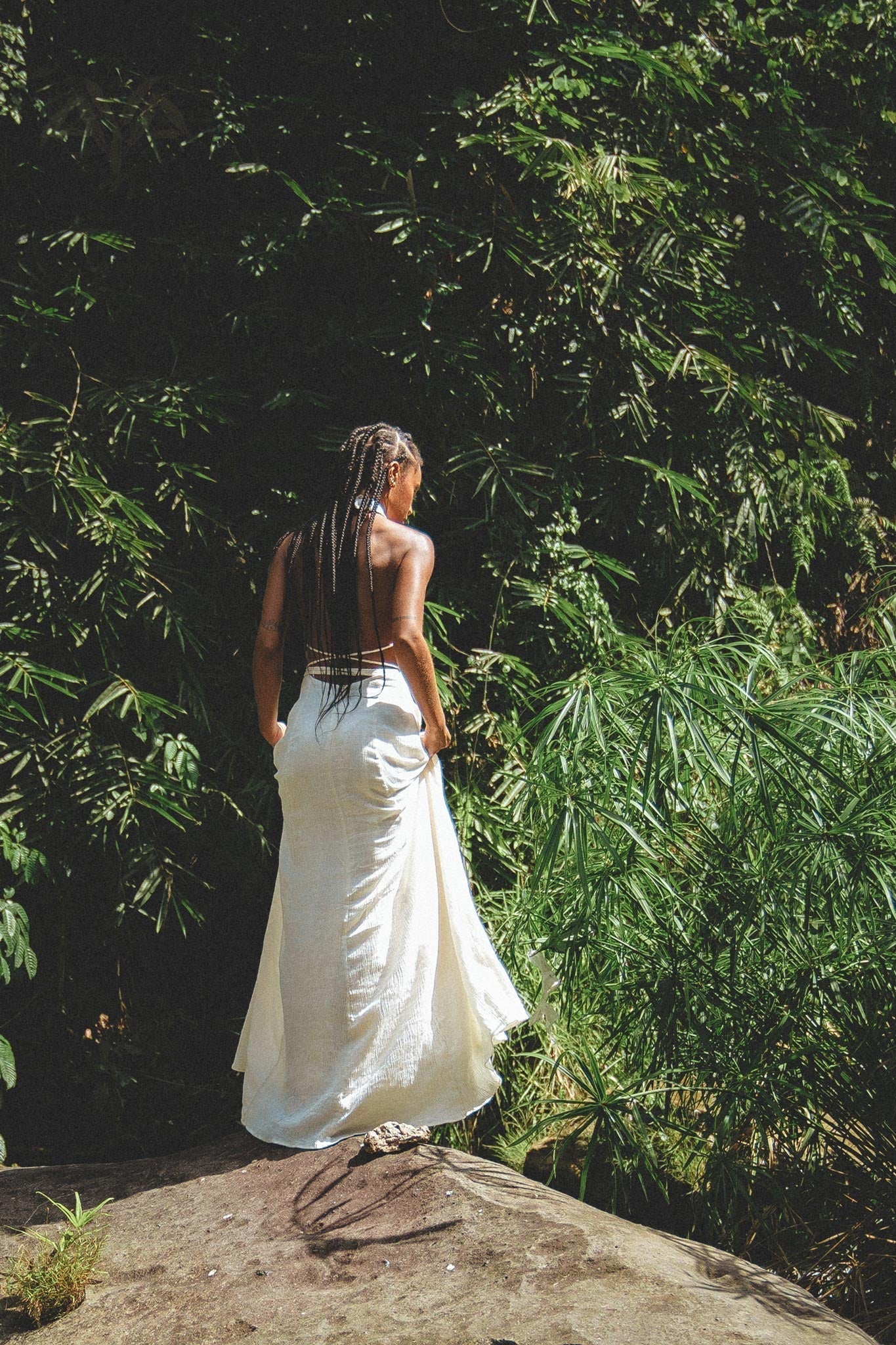Off - White Harmonia Dress • Bohemian Back Laces Dress • Bridesmaid Wedding Dress - AYA Sacred Wear