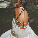 Off - White Harmonia Dress • Bohemian Back Laces Dress • Bridesmaid Wedding Dress - AYA Sacred Wear