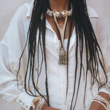 Off White Kannika Shirt Dress • Multiway Organic Wedding Dress • Wrap Button Down Dress - AYA Sacred Wear