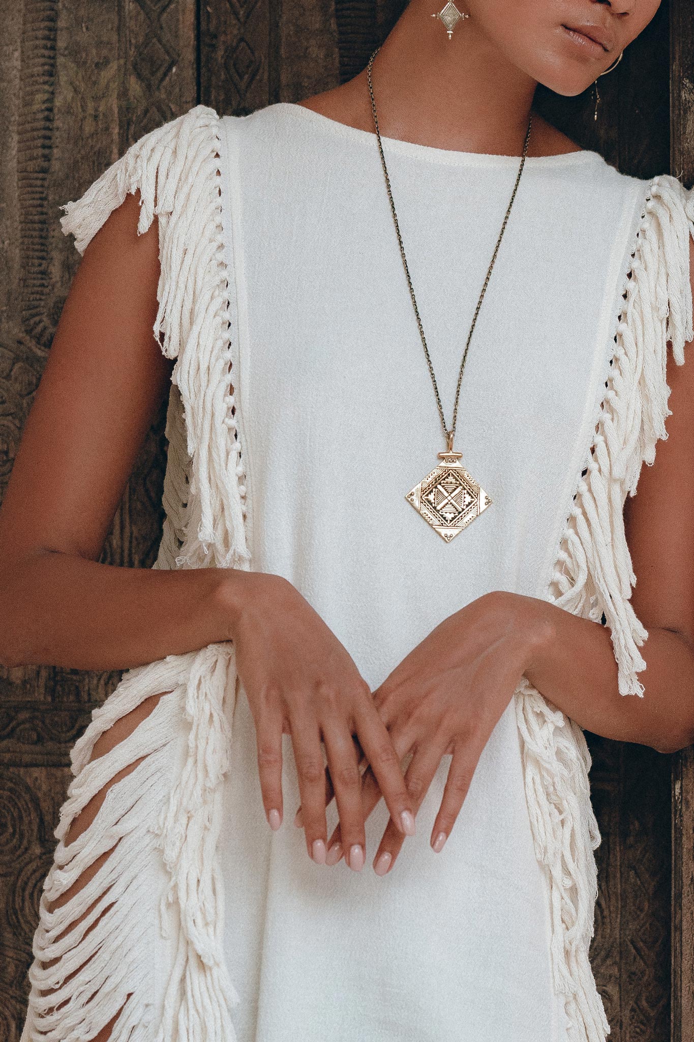 Off - White Mini Dress • Sleeveless Open Sides Dress • Ladders Sides Dress - AYA Sacred Wear