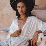 Off - White Mini Elegant Jumpsuit • Bohemian Beach Cocktail Romper - AYA Sacred Wear