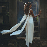 Off - White Multiway Macrame Belted Dress • Boho Beach Wedding Dress - AYA Sacred Wear