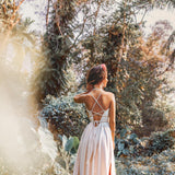 Off - White Organic Cotton Bohemian Dress • Simple Wedding Dress - AYA Sacred Wear