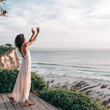 Off - White Organic Hand Loomed Boho Simple Wedding Dress - AYA Sacred Wear