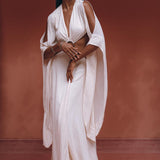 Off - White Organic Wedding Boho Dress for Women • Goddess Dress - AYA Sacred Wear