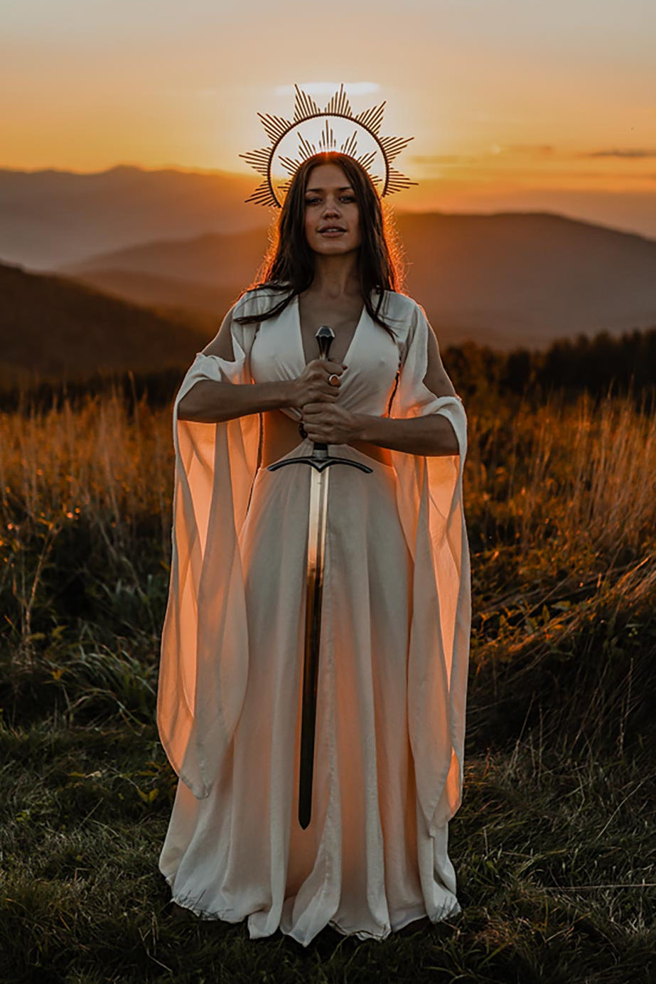 Off - White Organic Wedding Boho Dress for Women • Goddess Dress - AYA Sacred Wear